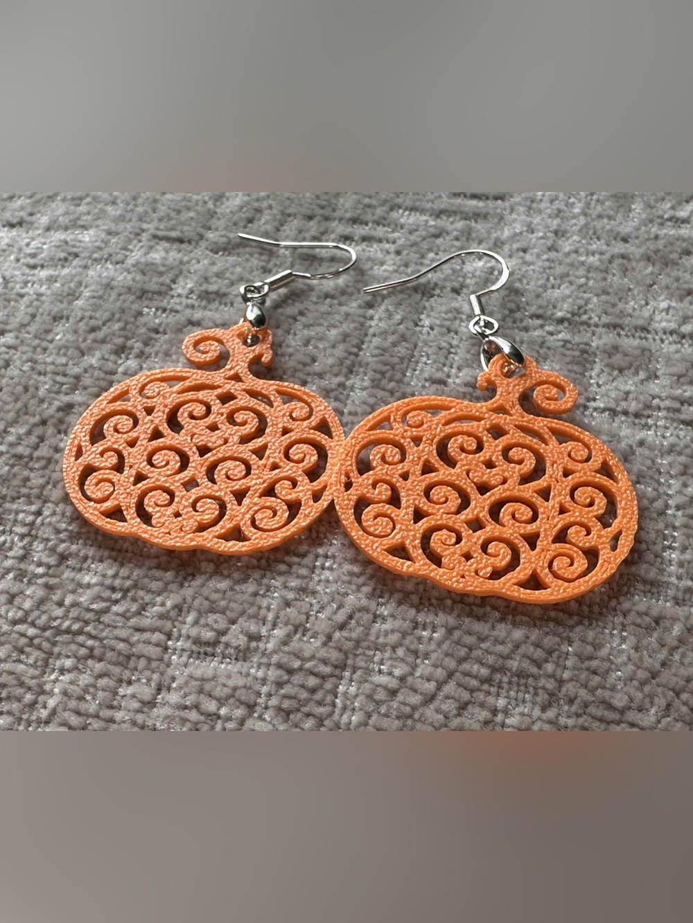 Orange Boho Pumpkin Earrings